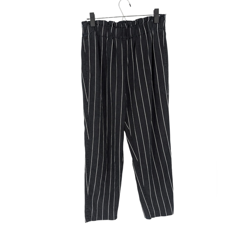 Ann Taylor Womens Pants High Rise Pull-on Elastic Waist Lyocell Black Medium